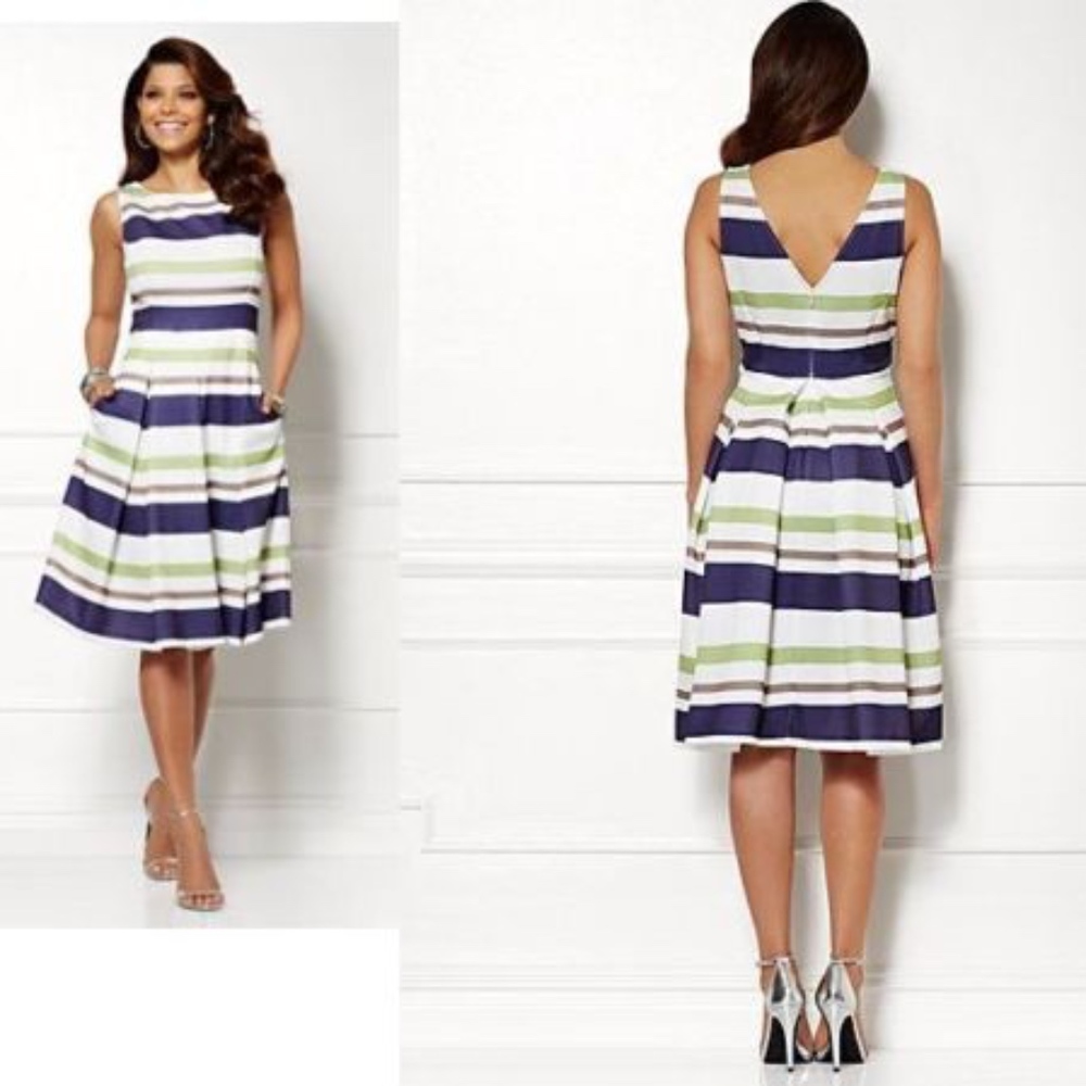 NY&CO EVA MENDES Collection CATALINA STRIPE DRESS